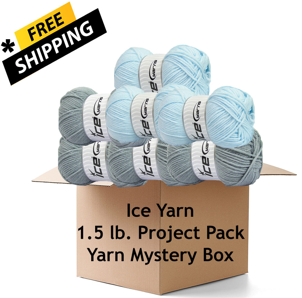 Ice Yarn Mystery Box-1.5 Pounds of Yarn -Free Shipping-No Wool Project