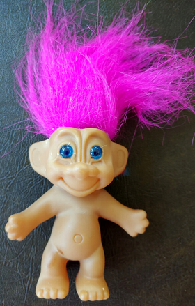 Troll Doll Blue Eyes-Purple/Pink Hair 4