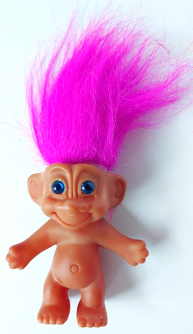 Troll Doll Blue Eyes-Purple/Pink Hair 4