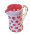 Fenton COIN DOT CRANBERRY OPALESCENT CREAMER #1461-4