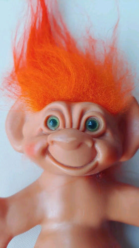 Troll Doll Green Eyes Orange Hair 6