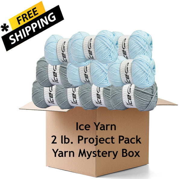 Ice Yarn Mystery Box-2 Pounds-Free Shipping-No Wool
