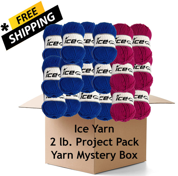 Ice Yarn Mystery Box-2 Pounds-Free Shipping-No Wool