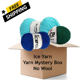 Ice Yarn Mystery Box Sampler-Free Shipping-No Wool-3 Skeins