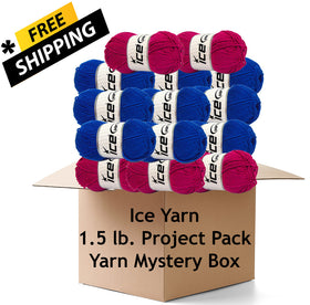 Ice Yarn Mystery Box-1.5 Pounds of Yarn -Free Shipping-No Wool Project Pack