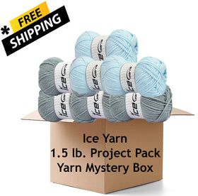 Ice Yarn Mystery Box-1.5 Pounds of Yarn -Free Shipping-No Wool Project Pack