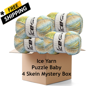 Ice Yarns Puzzle Baby Yarn Mystery Box-28 oz.-2656 yards-Free Shipping