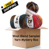 Wool Blend Yarn Mystery Box Sampler Pack of 3 Skeins-Free Shipping