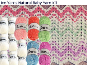 Baby Yarn Mystery Box Sampler - Free Shipping-Pack of 3 Skeins